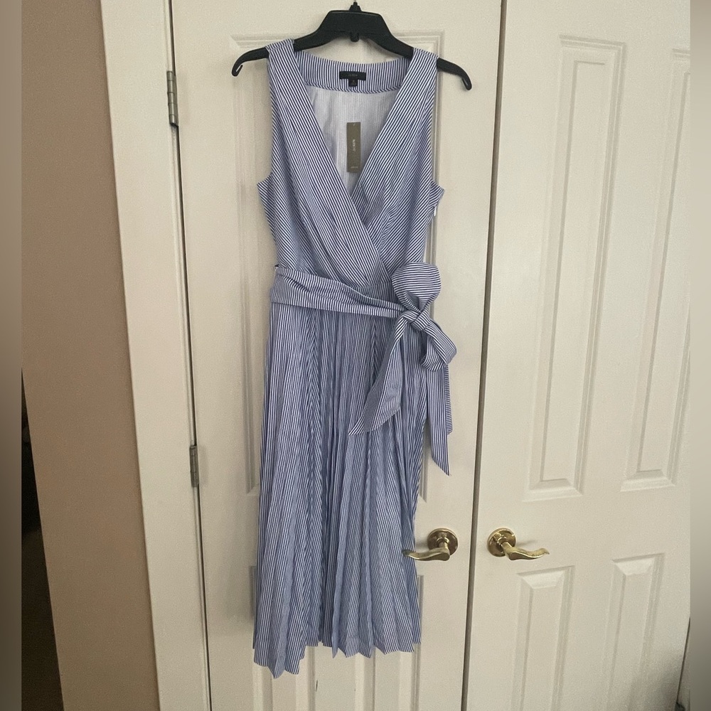J.crew striped wrap dress